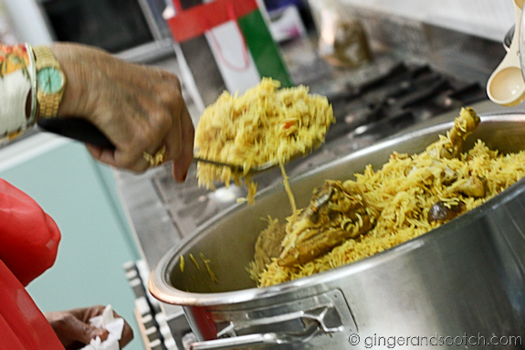 Plating the finished dish