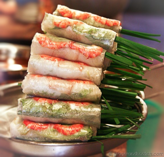 Goi Cuon summer rolls with pork and shrimp