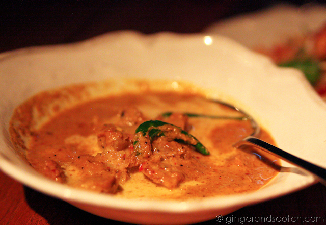 Curry of Kurobuta (Pork) w galangal and black pepper Curry of Kurobuta (Pork) w galangal and black pepper