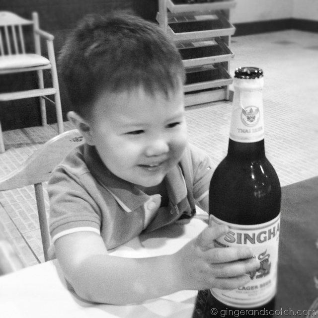 Large Singha Beer Large Singha Beer