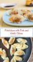 Potstickers (or dumplings/gyoza) with pork and garlic chives