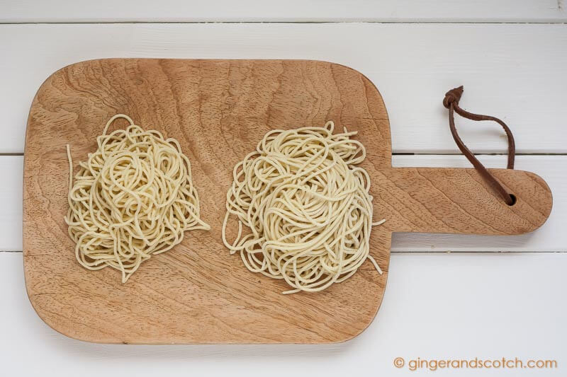 Homemade fresh ramen noodles from scratch (Alkaline Noodles)