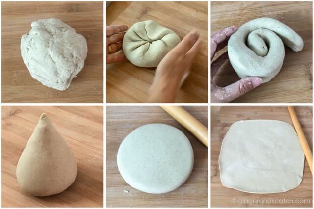 Soba Making Collage